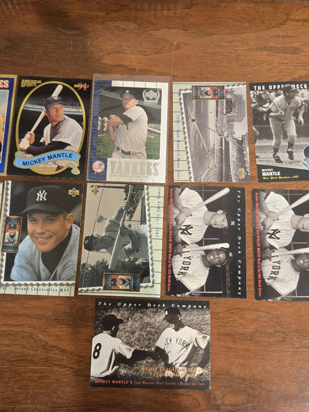 Vintage Mickey Mantle Baseball Trading Card Lot - New York Yankees